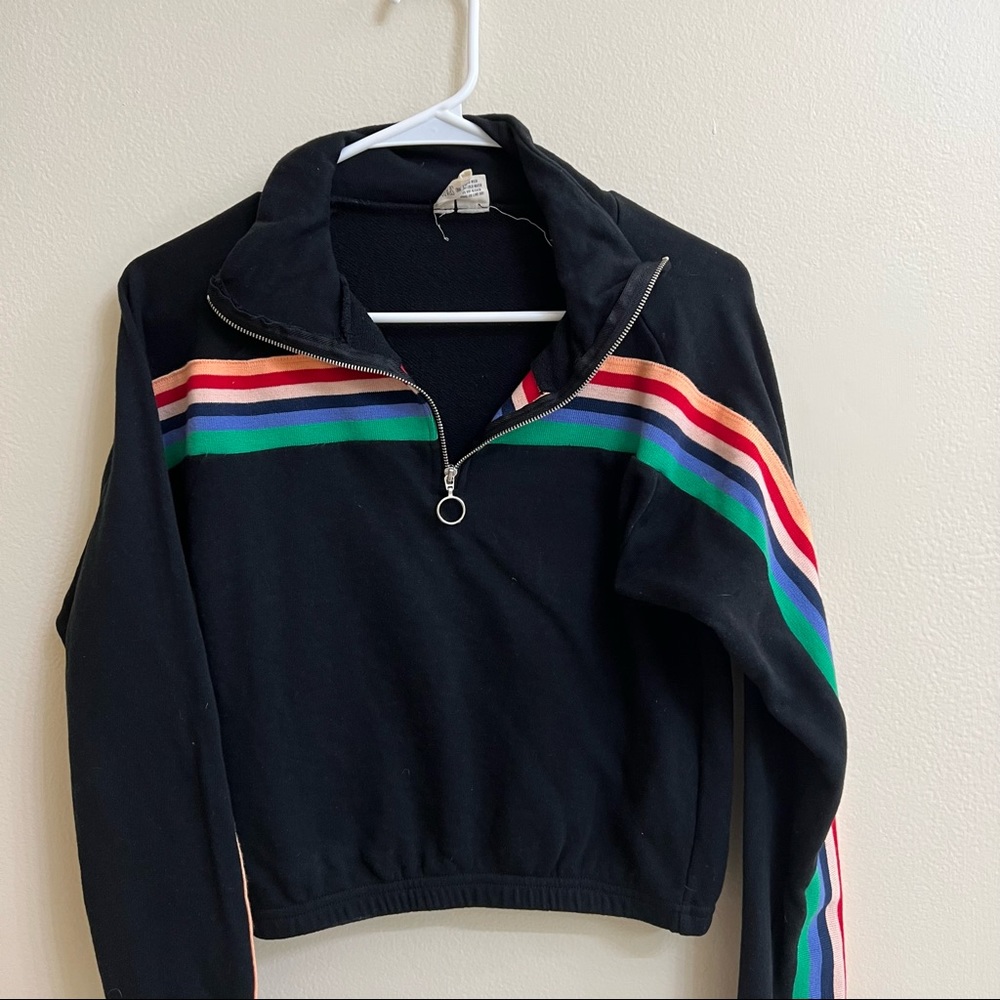 Tilly’s Color Striped Cropped Sweater